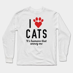 I Love Cats Long Sleeve T-Shirt